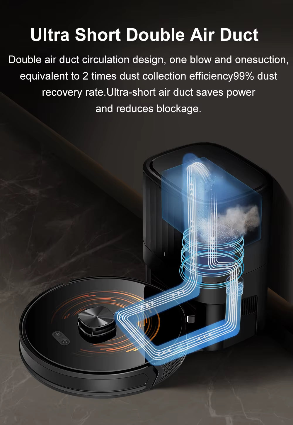 Self-Emptying Smart Robotic Vacuum Smart Cleaning Home Appliances