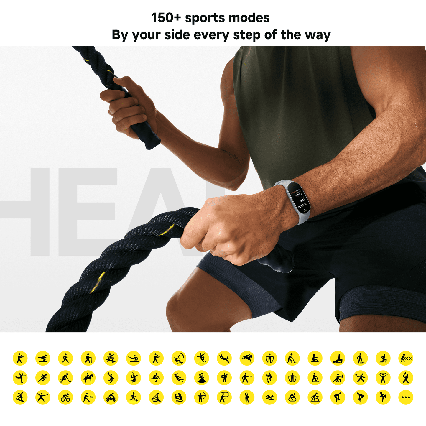 Fitness Tracker, 1.62'' AMOLED Display, 21-Day Battery Life, 150+ Fitness Modes, ATM5, for Android & Iphone, Midnight Balck