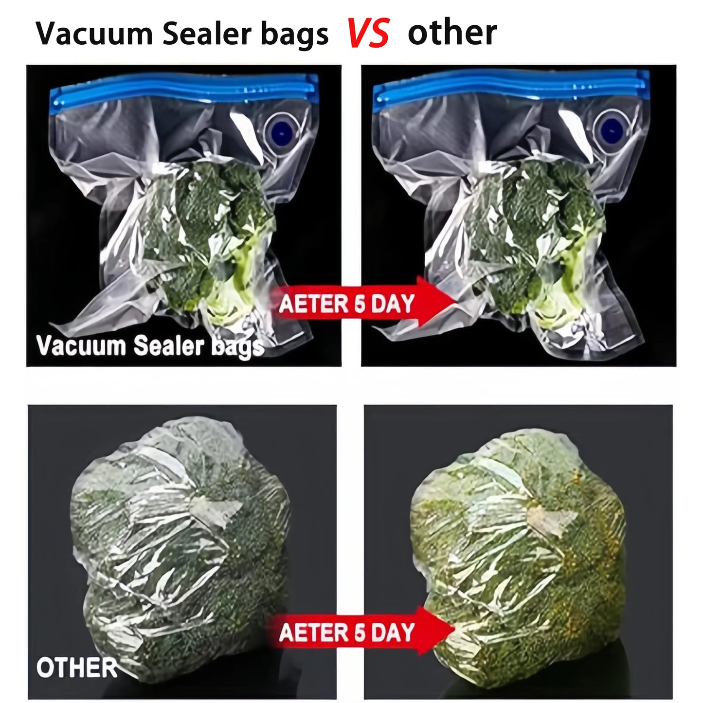 Handheld Vacuum Sealer for Food Storage,Portable Vacuum Sealer,Avoid Cross Contamination of Food+ 50 Vacuum Seal Bags