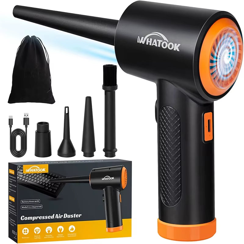 Electrical Dust Blower 3-Speed Air Duster-Performance-Strong 60000 RPM Air Fan Electronics Cleaner for Laptop Office Equipment