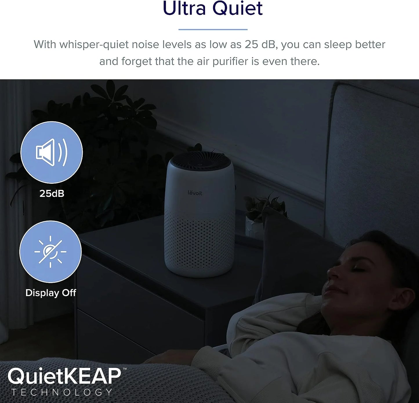 Core Mini Air Purifier with Aromatherapy Function for Bedroom and Office (178 Sq. Ft), Gray