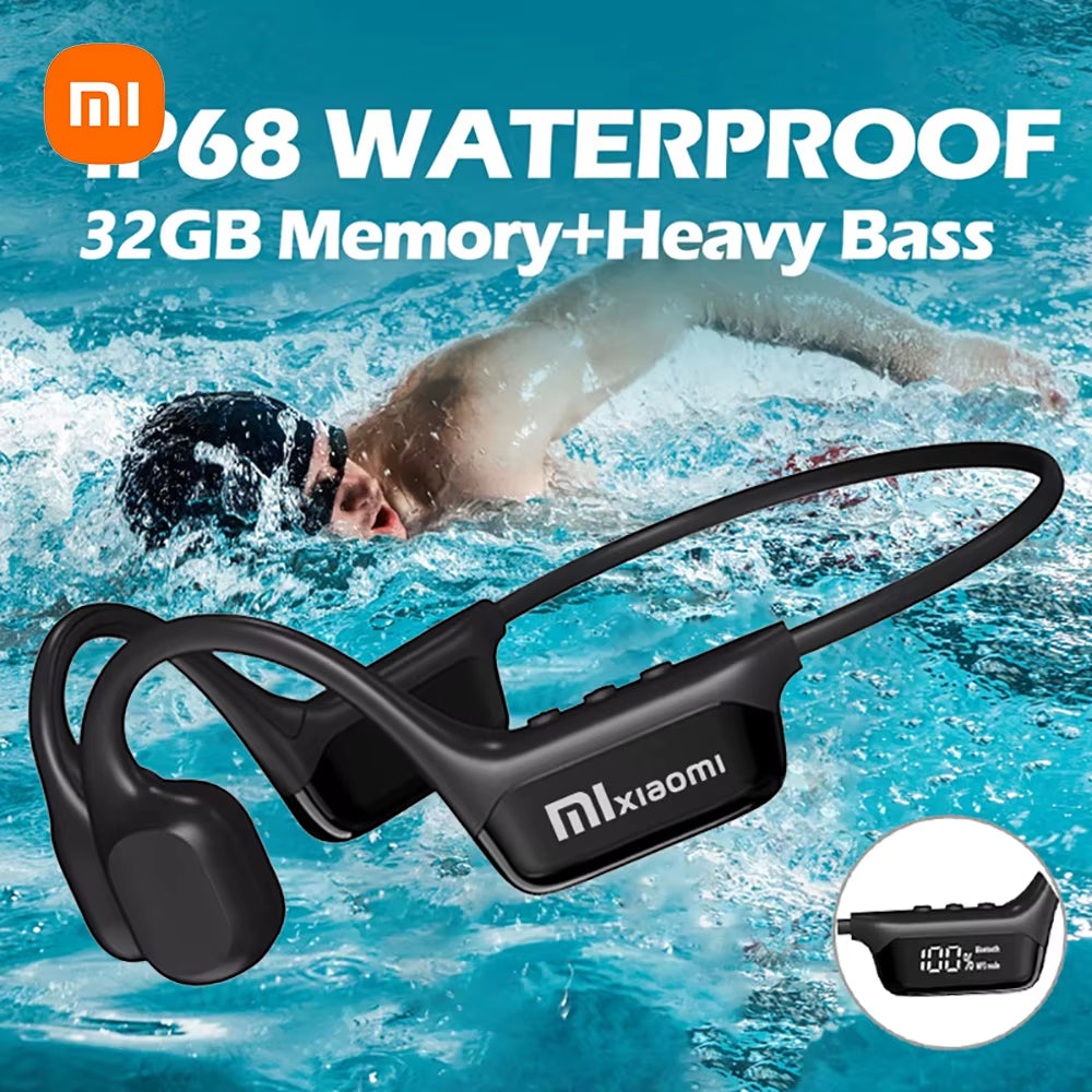 Xiaomi Bone Conduction Earphone IPX8 Wireless Open Headset Bluetooth 5.3 Swimming Bluetooth Headphones 32GB MP3 Sports Earbuds