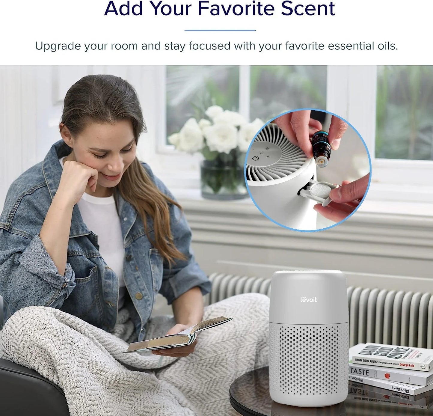 Core Mini Air Purifier with Aromatherapy Function for Bedroom and Office (178 Sq. Ft), Gray