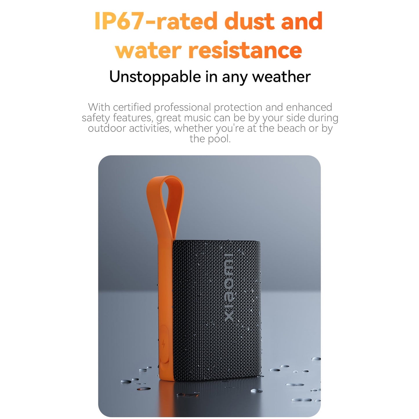 Mi Portable Bluetooth 5.4 Speaker - 5W, IP67 Waterproof, Dynamic Sound, TWS, 10H Playback - Black