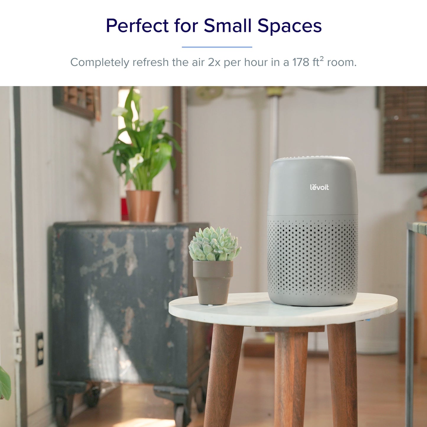 Core Mini Air Purifier with Aromatherapy Function for Bedroom and Office (178 Sq. Ft), Gray