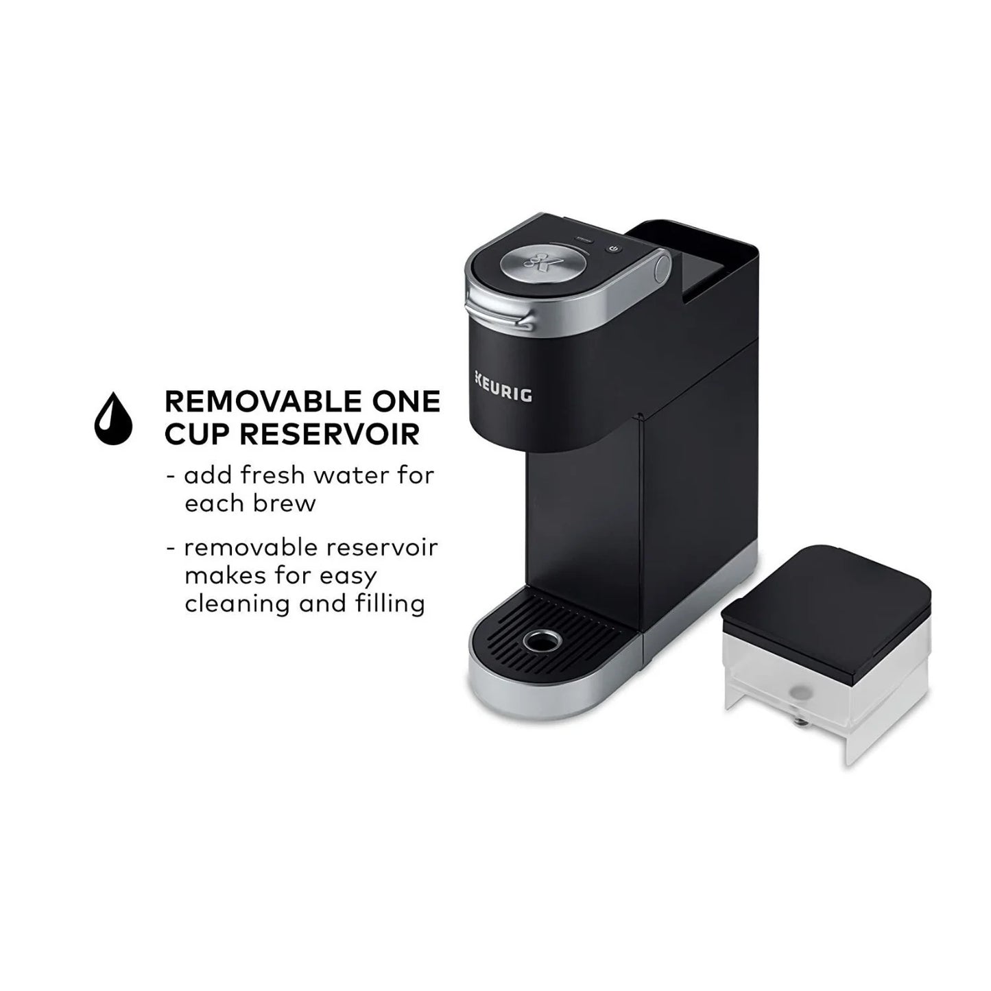 K-Mini plus Single Serve Coffee Maker (Black) with Accesories