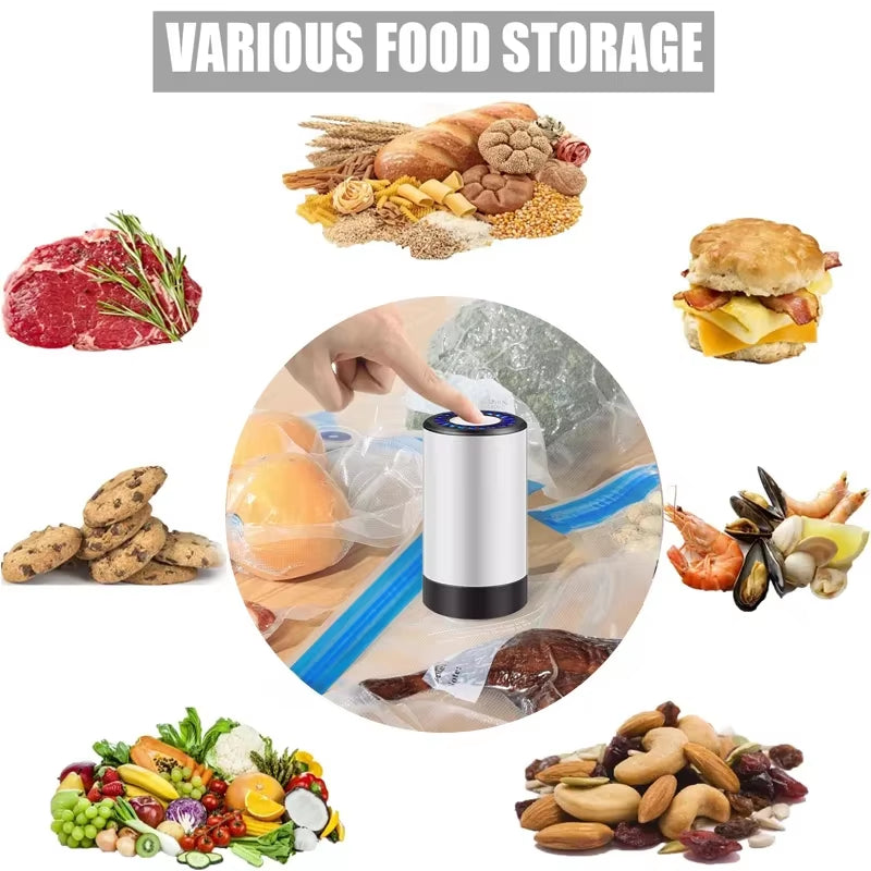Handheld Vacuum Sealer for Food Storage,Portable Vacuum Sealer,Avoid Cross Contamination of Food+ 50 Vacuum Seal Bags