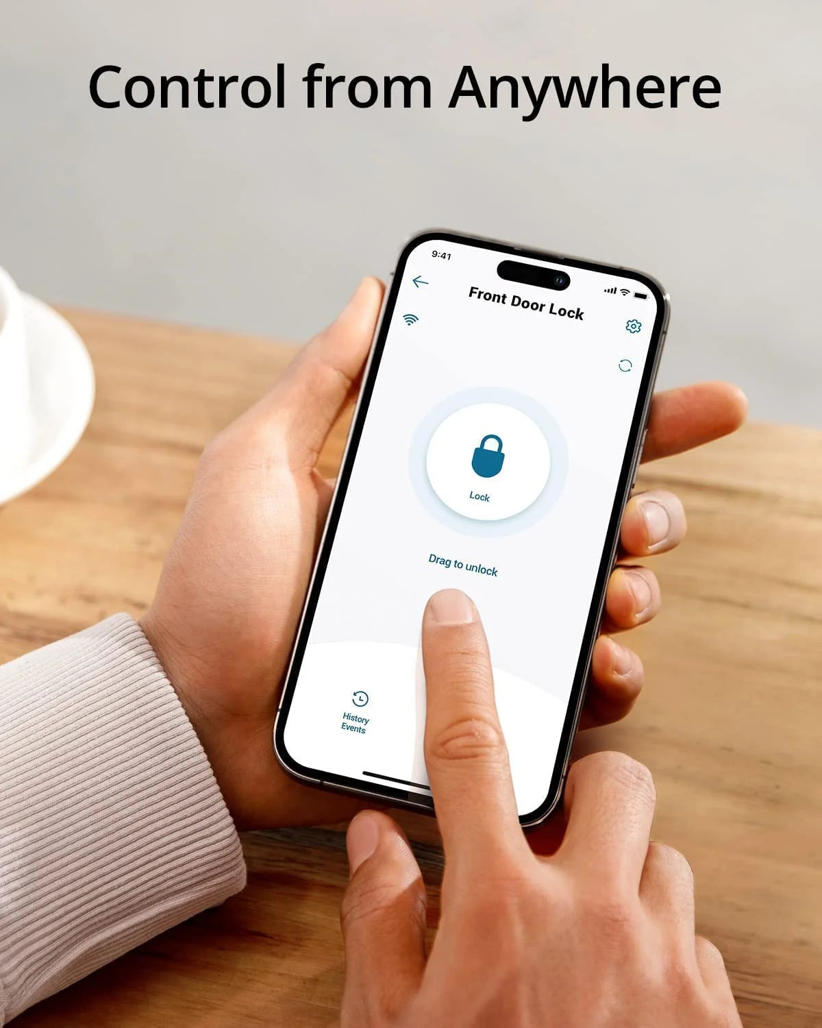 Anker Security C210(E110) Smart Lock, 5-In-1 Keyless Entry Door Lock, Built-In Wifi Deadbolt, Smart Door Lock, Touchscreen Keypad