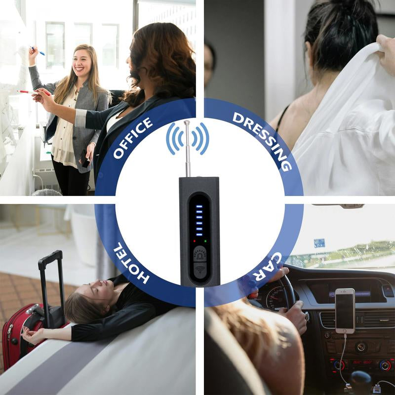 KRYVEXA Hidden Camera Detectors, Camera Detector, Car GPS Tracker Detector, Bug Detector, RF Signal Detector, Listening Device Detector, 6 Levels Sensitivity, 4 Detection Modes, 30H Working Time for Travel, Car, Bathroom, Office, Hotel, Airbnb, Rental