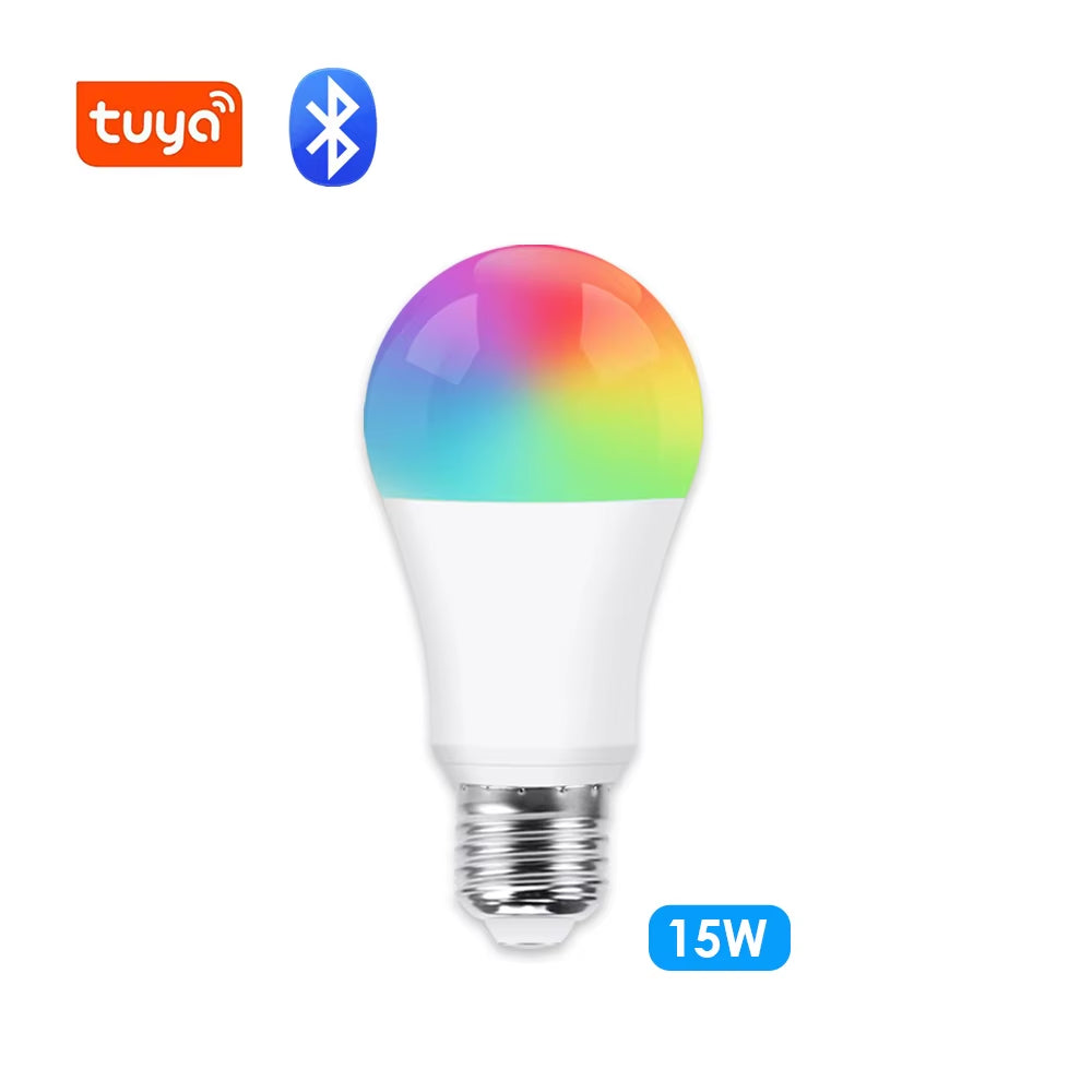 Tuya Wifi/Bluetooth Smart Bulb E27 RGB Alexa Led Lamp Smart Light Bulbs AC 85-265V Smart Lamps for Google Assistant Smart Life