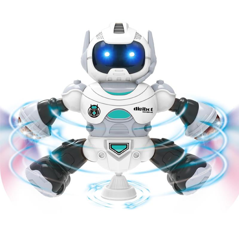 Baby Electric Rotating Crawling Robot Toy for 1-3 Years Old Boys Light-Up & Musical Early Development Toy