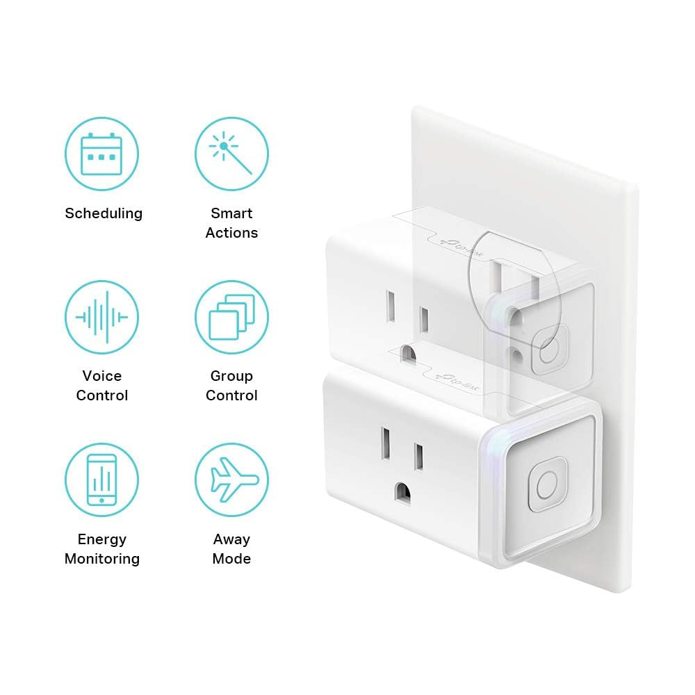 Plug Mini with Energy Monitoring, Smart Home Wi-Fi Outlet Works with Alexa, Google Home & IFTTT, Wi-Fi Simple Setup, No Hub Required (KP115), White