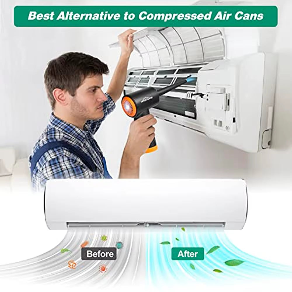 Electrical Dust Blower 3-Speed Air Duster-Performance-Strong 60000 RPM Air Fan Electronics Cleaner for Laptop Office Equipment