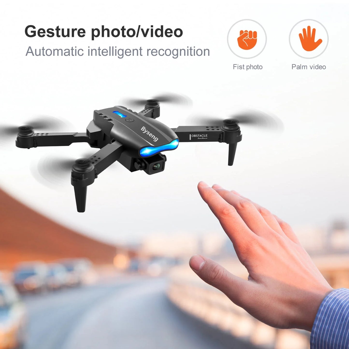 Foldable Drone with Dual 4K HD Camera, Aerial Drones with 2 Batteries Carrying Bag