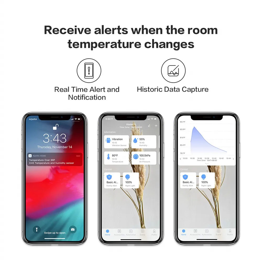 Original Temperature Humidity Air Pressure Environment Sensor Zigbee Smart Home for Xiaomi Mi Home Homekit APP