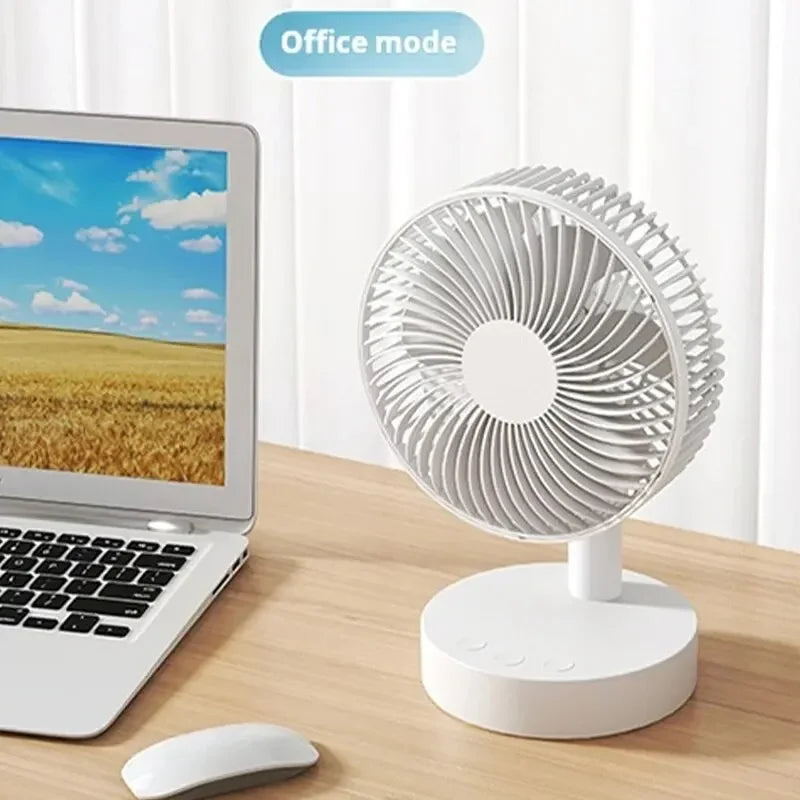 Youpin Fan Small White Desktop Timer Mute with Four-Speed Adjustable Portable Fan Recharging Models Detachable Desk Fan