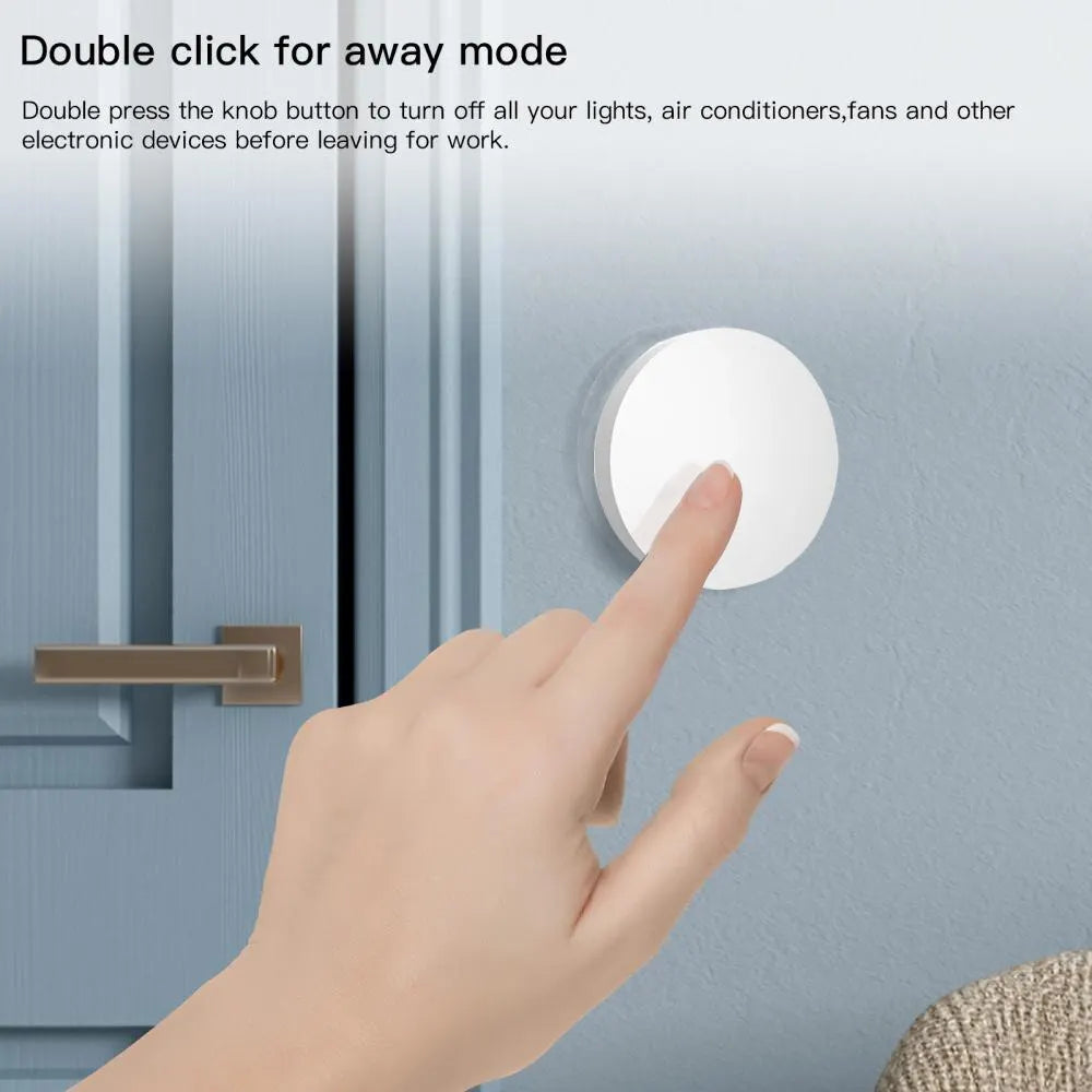 Tuya Zigbee Button Scene Switch Intelligent Linkage Smart Switch Battery Powered Automation Work with Smart Life Zigbee Devices