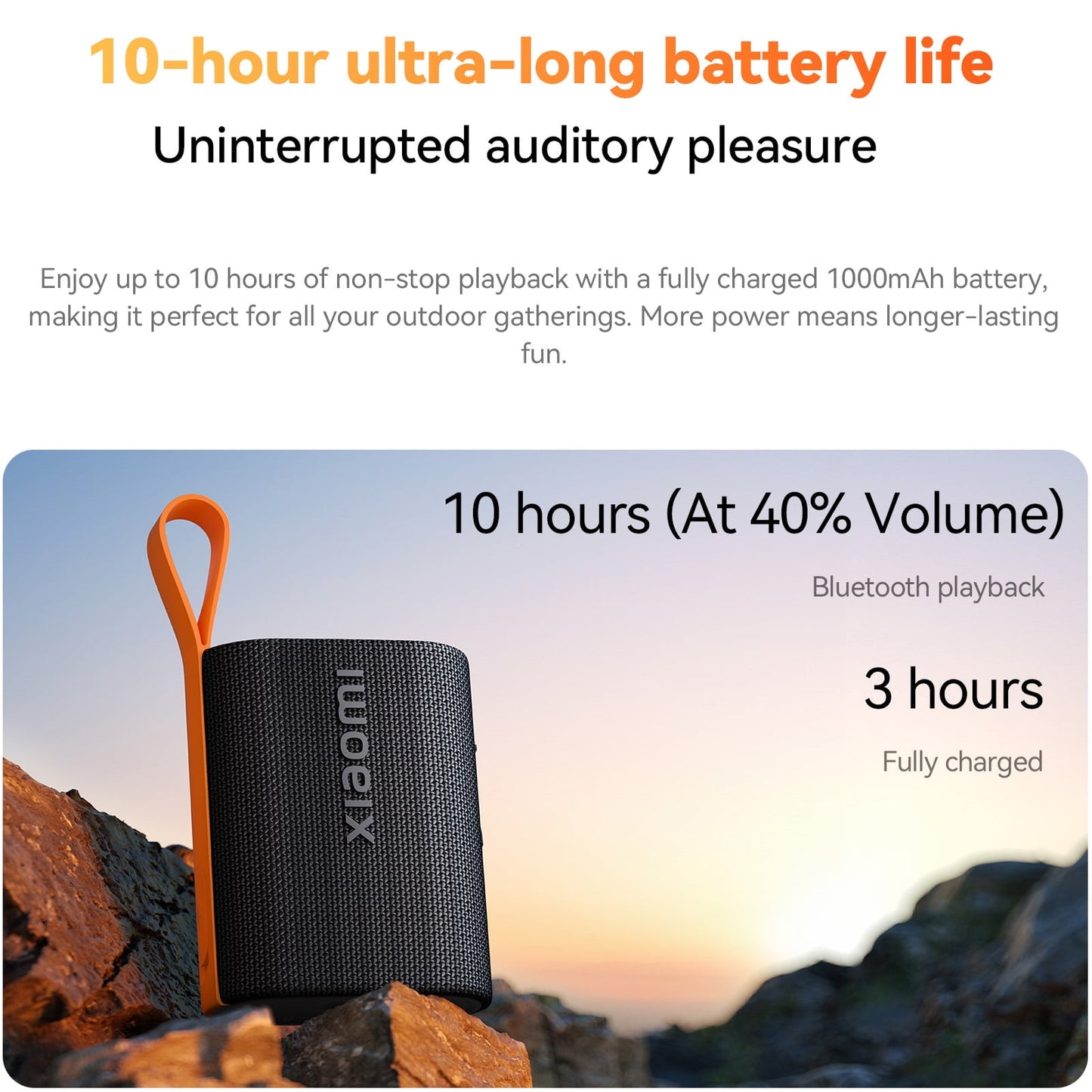 Mi Portable Bluetooth 5.4 Speaker - 5W, IP67 Waterproof, Dynamic Sound, TWS, 10H Playback - Black