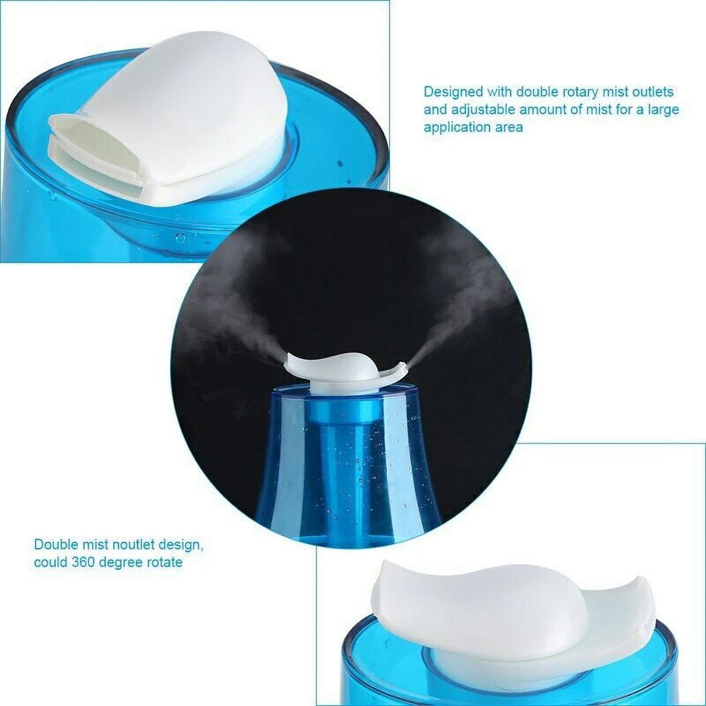 3L Ultrasonic Air Humidifier Mini Aroma Humidifier with LED Lamp Essential Oil Humidifier Diffuser Mist Maker Fogger