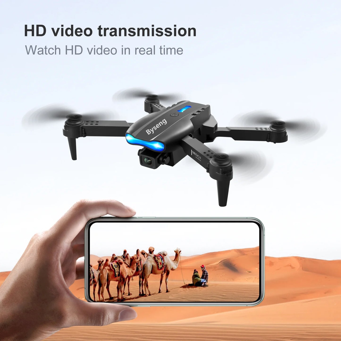 Foldable Drone with Dual 4K HD Camera, Aerial Drones with 2 Batteries Carrying Bag