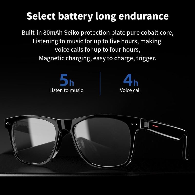 E13 Anti-Blue Light Smart Glasses, Touch Control Multi-Functional Smart Glasses, Portable Stereo Sound Effect Glasses Headset for Men & Women