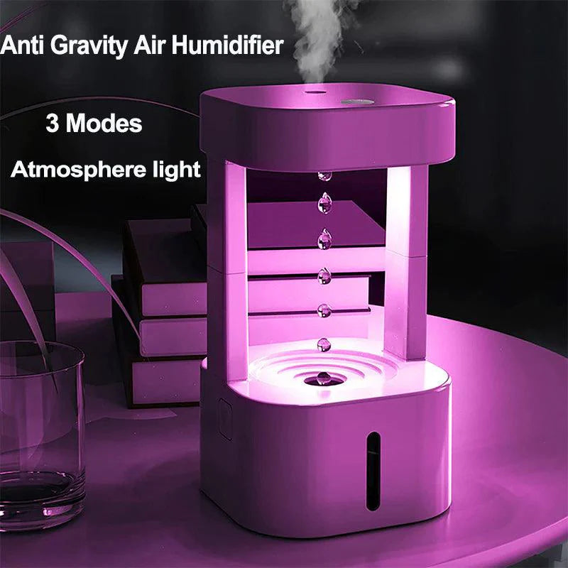 Anti Gravity Humidifier with Optical Illusion Cool Mist Diffuser