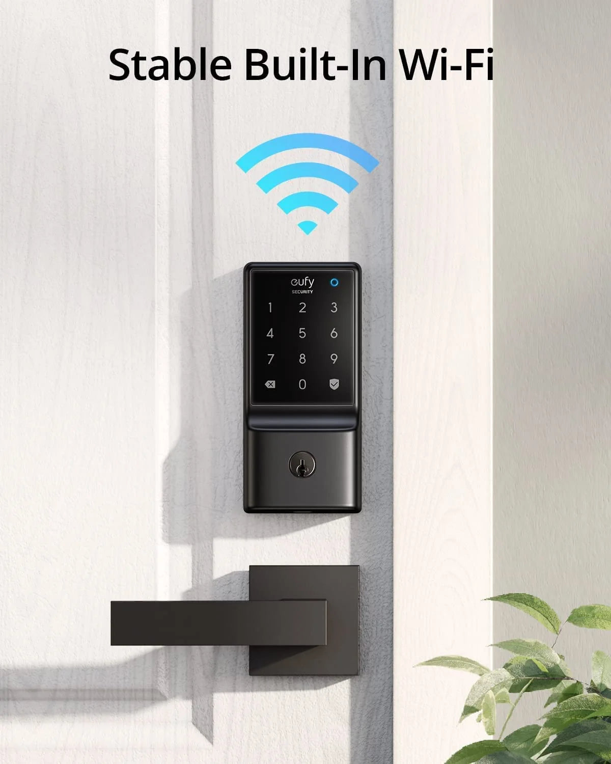 Anker Security C210(E110) Smart Lock, 5-In-1 Keyless Entry Door Lock, Built-In Wifi Deadbolt, Smart Door Lock, Touchscreen Keypad