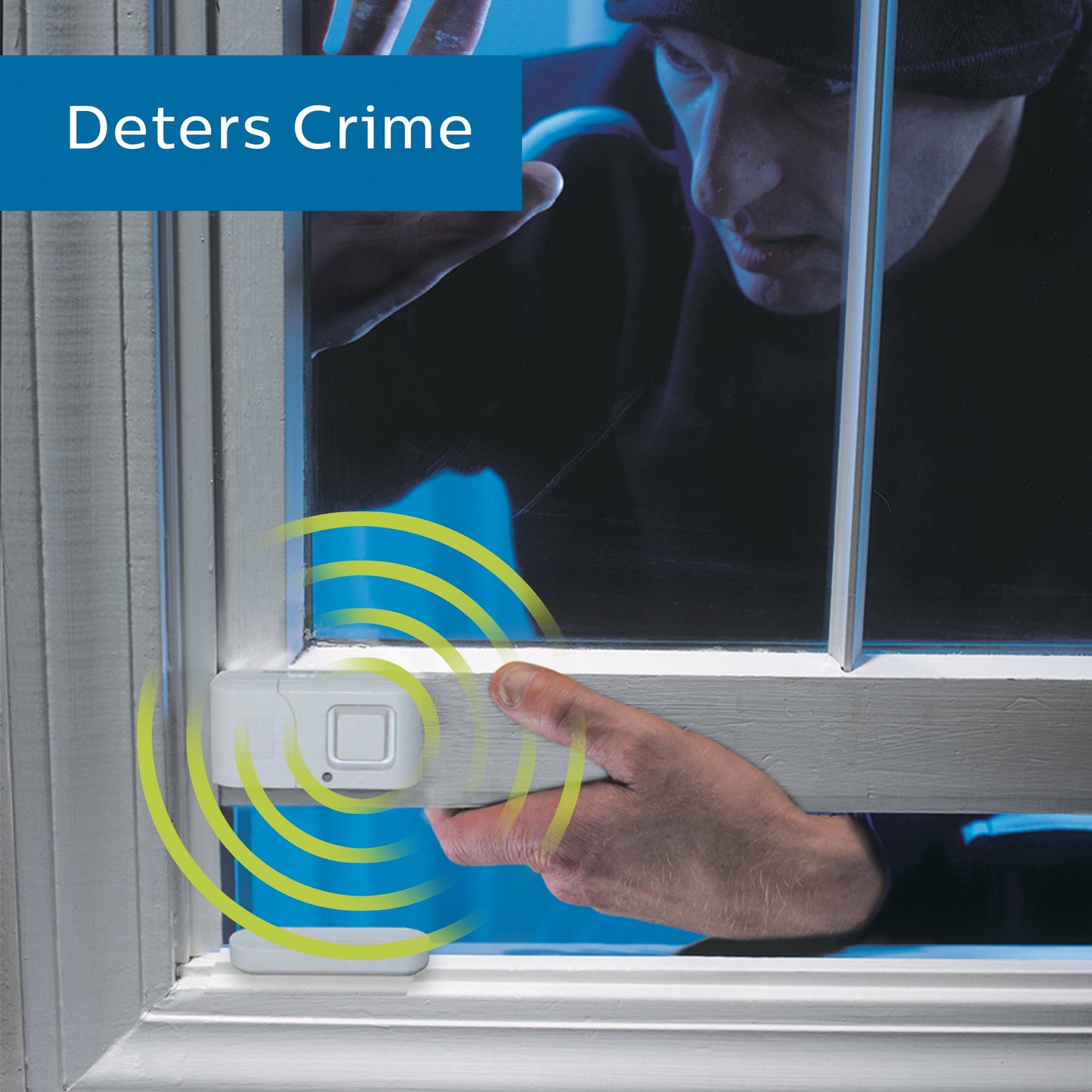 Personal Security Window and Door Alarm, 4-Pack, White