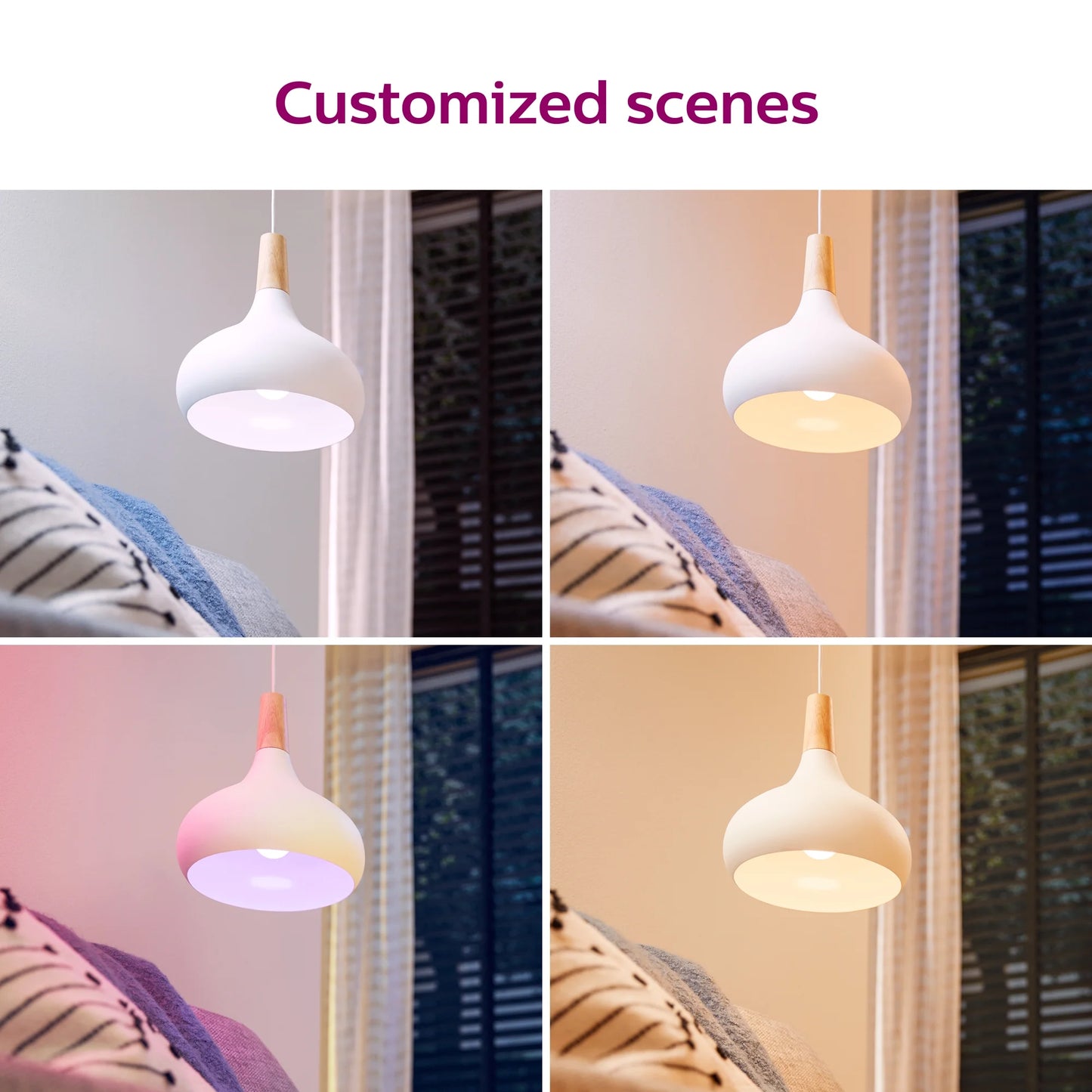 Smart Wi-Fi Connected LED 60-Watt A19 Light Bulb, Frosted Color & Tunable White, Dimmable, E26 Medium Base (2-Pack)