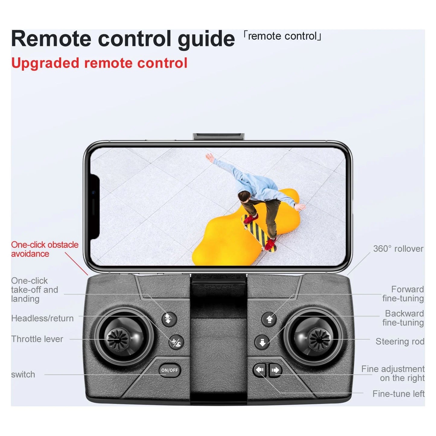 Foldable Drone with Dual 4K HD Camera, Aerial Drones with 2 Batteries Carrying Bag