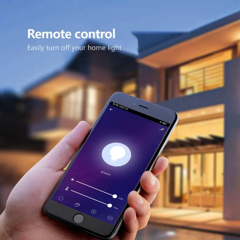 Tuya Smart Life Home Lamp Wifi LED Light Bulb RGB E27 E14 GU10 220V Dimmable Candle Spotlight Compatible Alexa Google Home