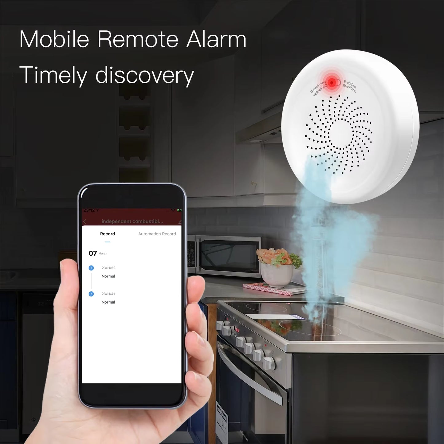 Smart Zigbee Gas Leakage Detector Combustible Sensor Tuya Smart Home Security Alarm System Smart Life Tuya App Remote Control
