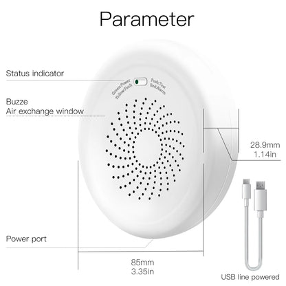 Smart Zigbee Gas Leakage Detector Combustible Sensor Tuya Smart Home Security Alarm System Smart Life Tuya App Remote Control