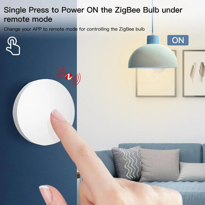 Tuya Zigbee Button Scene Switch Intelligent Linkage Smart Switch Battery Powered Automation Work with Smart Life Zigbee Devices