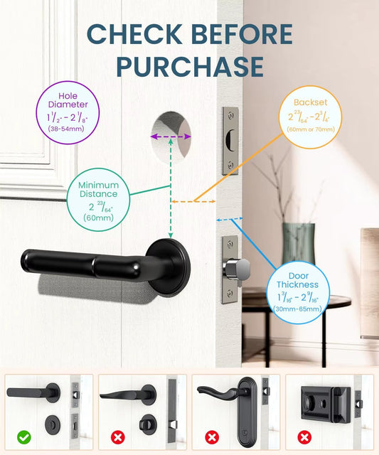 Fingerprint Smart Door Lock with Electronic Keypad - Biometric Smart Digital Door Lock with Code -Auto Lock