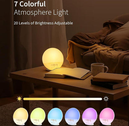 Ecozy Sunrise Alarm Clock for Heavy Sleepers, Smart Wake up Light with Sunrise/Sunset Simulation Decor Adjustable Radio