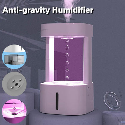 Anti Gravity Humidifier with Optical Illusion Cool Mist Diffuser