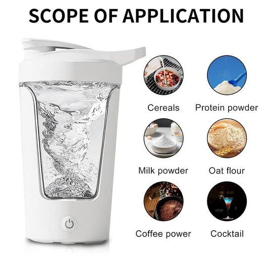 15Oz Electric Shaker Bottle, Made with Tritan - BPA Free - Portable Mixer Cup/Usb Rechargeable Shaker Cups for Protein Shakes and Meal Replacement Shakes Mixing