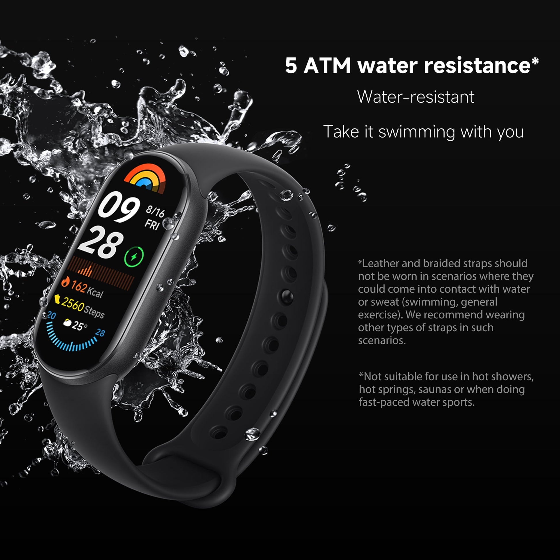 Fitness Tracker, 1.62'' AMOLED Display, 21-Day Battery Life, 150+ Fitness Modes, ATM5, for Android & Iphone, Midnight Balck