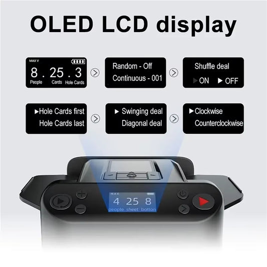 Automatic Playing Card Shuffler Mixer Games Poker Sorter Machine Dispenser for Travel Home Party Poker Device 5200Mah