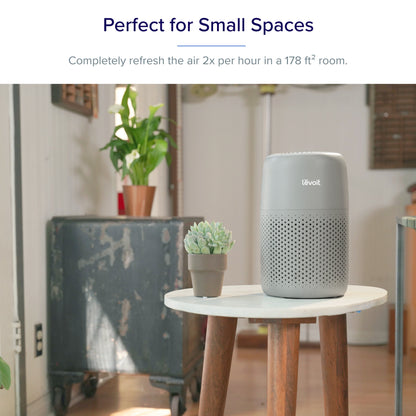 Core Mini Air Purifier with Aromatherapy Function for Bedroom and Office (178 Sq. Ft), Gray