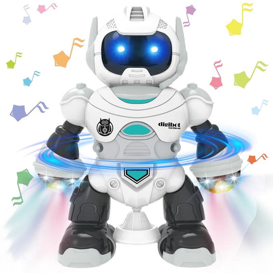 Baby Electric Rotating Crawling Robot Toy for 1-3 Years Old Boys Light-Up & Musical Early Development Toy