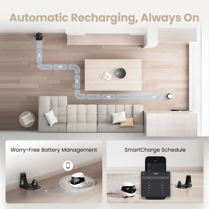 EBO Air 2 – Pet-Friendly Interactive Home Robot with 2K HD Camera, Auto Obstacle Avoidance, Laser Play & AI Voice | Smart Companion for Pets, Security & Family Connection
