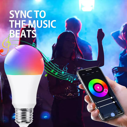Tuya Wifi/Bluetooth Smart Bulb E27 RGB Alexa Led Lamp Smart Light Bulbs AC 85-265V Smart Lamps for Google Assistant Smart Life
