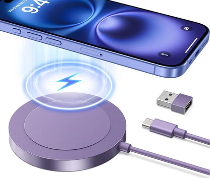 Wireless Charger - Charger Dock Compatible for Iphone 16/15/15 Pro/15 Plus/14/14 Pro/14 Plus/14 Pro Max - Fast Charging Pad for Airpods 3/2/Pro