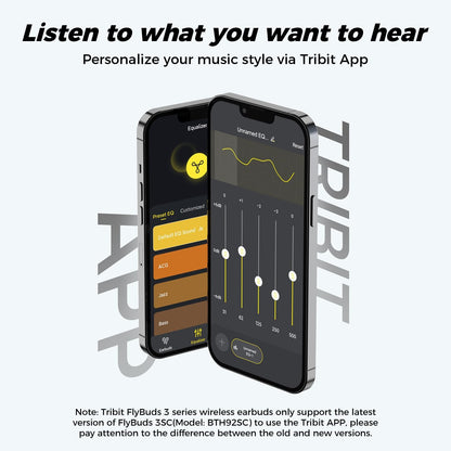 Wireless Earbuds, 110H Playtime Bluetooth 5.3 IPX8 Waterproof Touch Control True Wireless Bluetooth Earbuds with Mic Earphones In-Ear Deep Bass Built-In Mic Bluetooth Headphones, Flybuds 3
