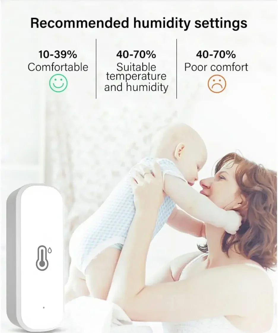 Tuya Smart WIFI Temperature Humidity Sensor APP Remote Monitor for Smart Home Smart Life Works with Alexa Google Assistant