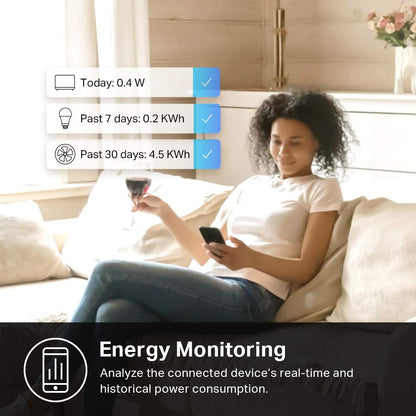 Plug Mini with Energy Monitoring, Smart Home Wi-Fi Outlet Works with Alexa, Google Home & IFTTT, Wi-Fi Simple Setup, No Hub Required (KP115), White