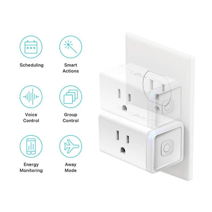 Plug Mini with Energy Monitoring, Smart Home Wi-Fi Outlet Works with Alexa, Google Home & IFTTT, Wi-Fi Simple Setup, No Hub Required (KP115), White