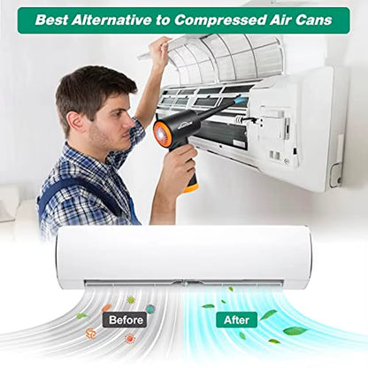 Electrical Dust Blower 3-Speed Air Duster-Performance-Strong 60000 RPM Air Fan Electronics Cleaner for Laptop Office Equipment